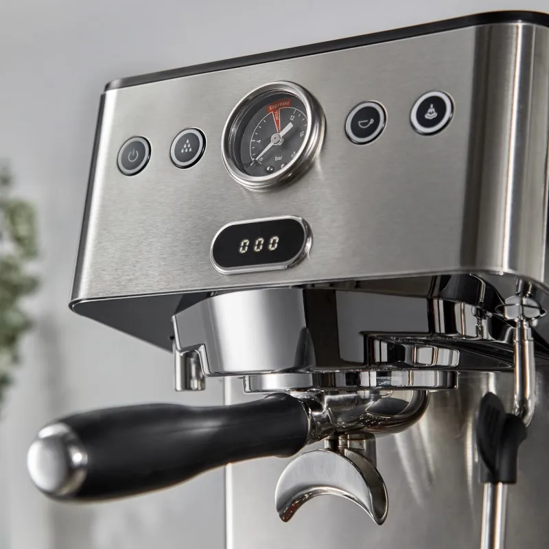 Stainless Steel Commercial Espresso Coffee Machine with 15 Bar Pressure & Manual Control Suitable for Hotel Home and Outdoor Use 3