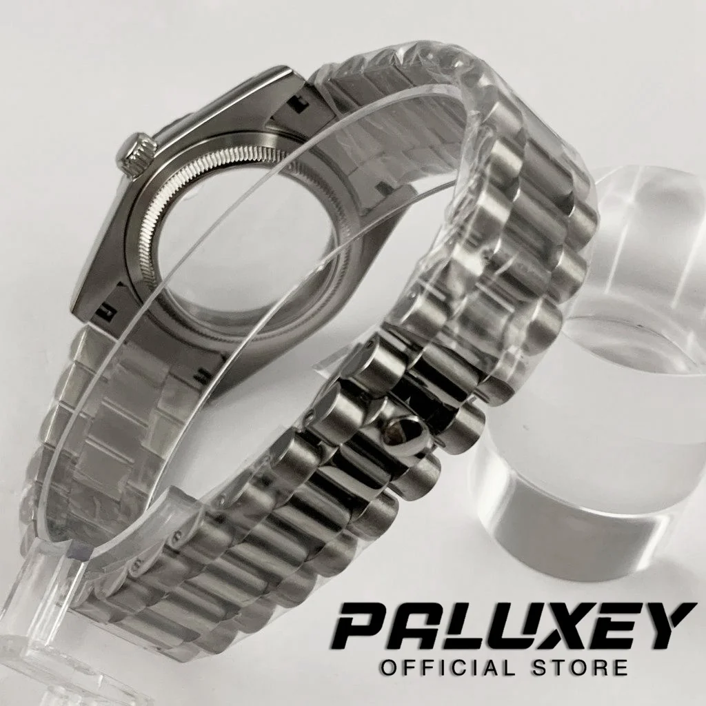 36MM/40MM High Quality Sapphire Crystal 316l Steel Watch Case And President Strap For Nh35 Nh36 Nh34 Automatic Movement MOD