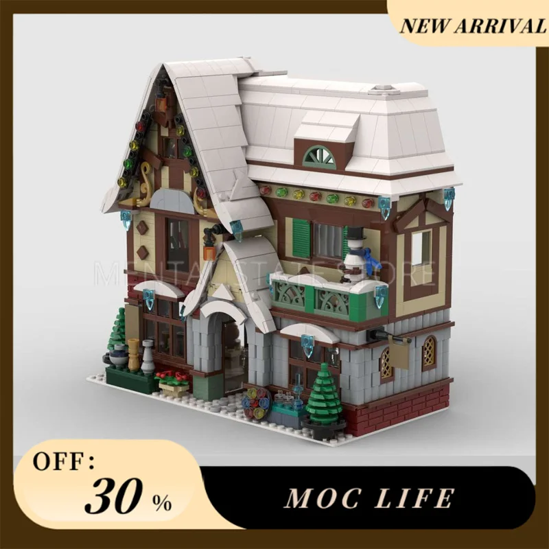 NEW 1446PCS Customized MOC Winter Crafts Center Blocks Technology Bricks DIY Creative Assembly Education Toys Holiday Gifts