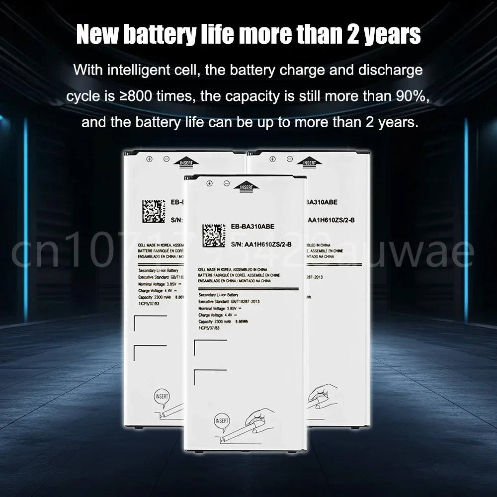 แบตเตอรี่ใหม่สําหรับ Samsung Galaxy A3 2016 Edition A310 A310F A310M A310Y A310F/DS DUOS EB-BA310ABE 2300mAh