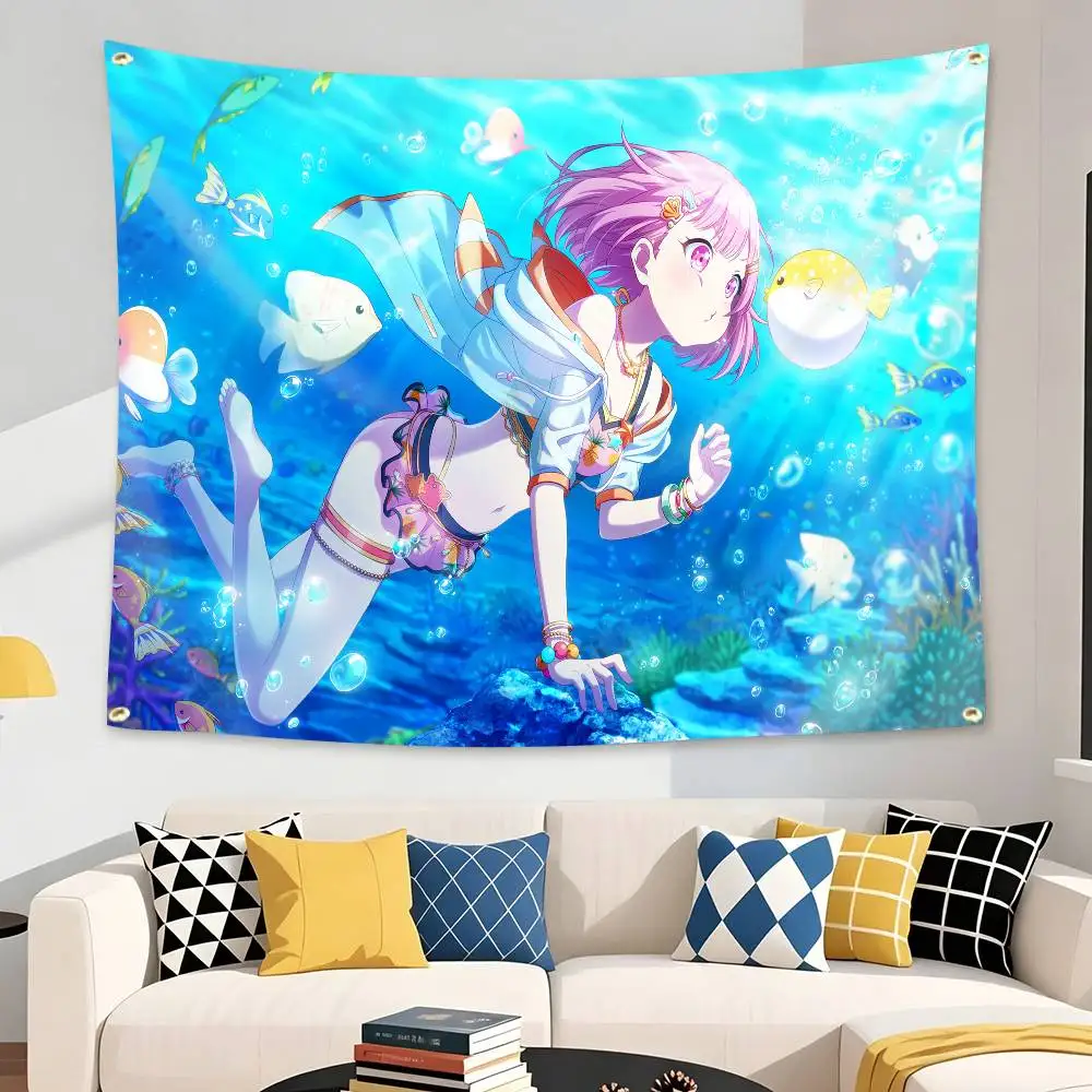 O-Otori Emu PJSK Official ART Flag Tapestry Banner for Bedroom Living Room Outdoor Camping Custom Supported
