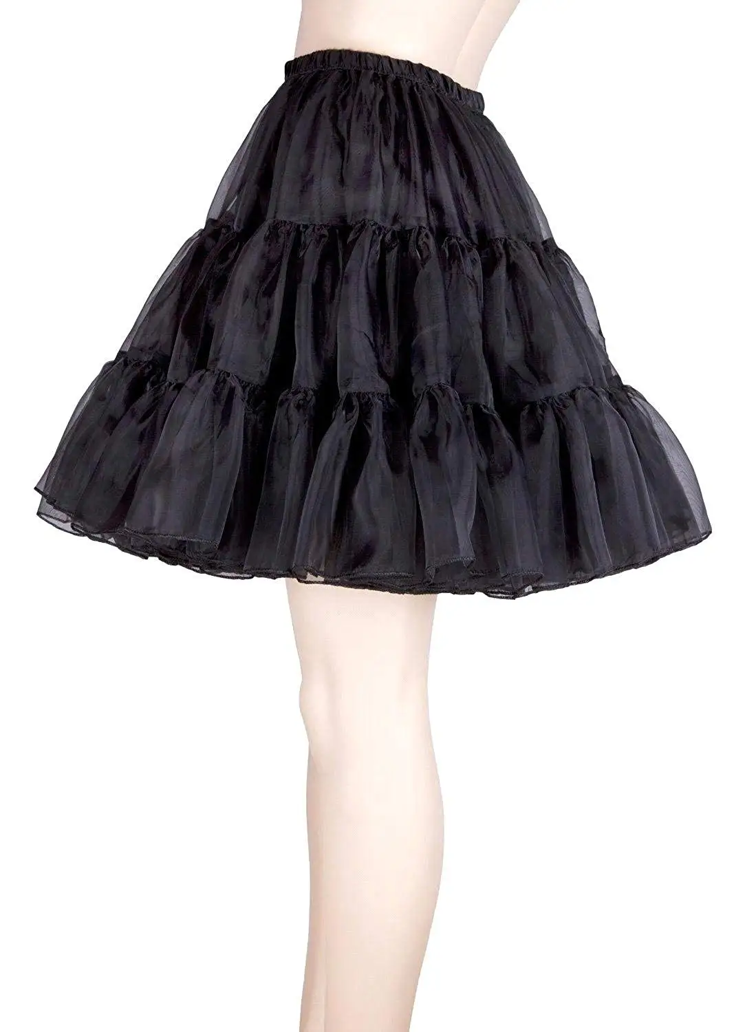 BABYONLINE Mutil Rock Undertutu Rousing Annie Petticoat Weiß/Elfenbein/Schwarz TÜLL TUTU – ERWACHSENE STANDARD/PLUS