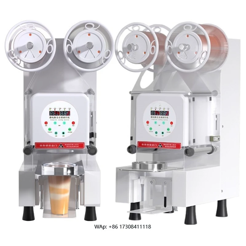 

This fully automatic milk tea cup sealing machine is suitable for milk tea shops and movie theaters.