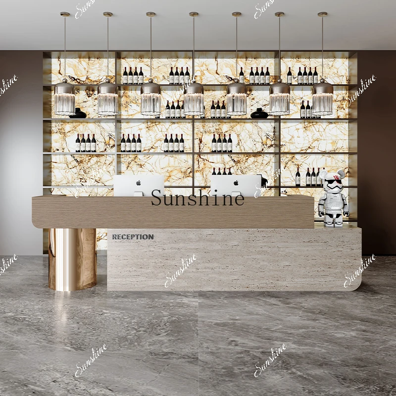 MReception Modern minimalist high-end hotel cashier bar table