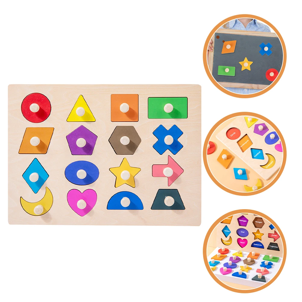 Planche de Puzzle magnétique, jouets colorés en bois, reconnaissance de forme, jouet éducatif, apprentissage domestique, Puzzle intéressant pour tout-petits, sûr