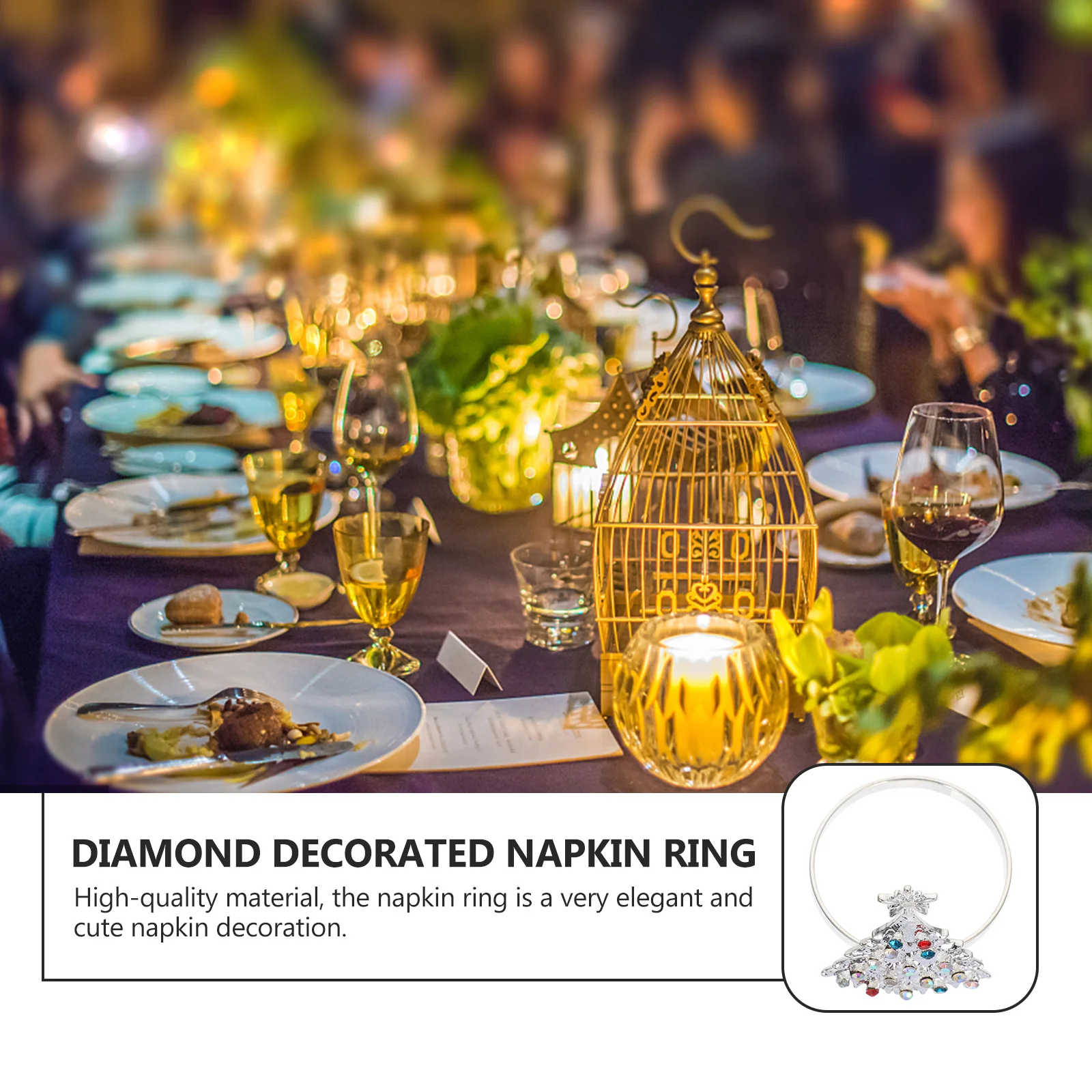 

6Pcs Christmas Napkin Rings Silver Unique Napkin Buckles Xmas Table Decoration Party Dining Accessories Xmas Party Table Decor