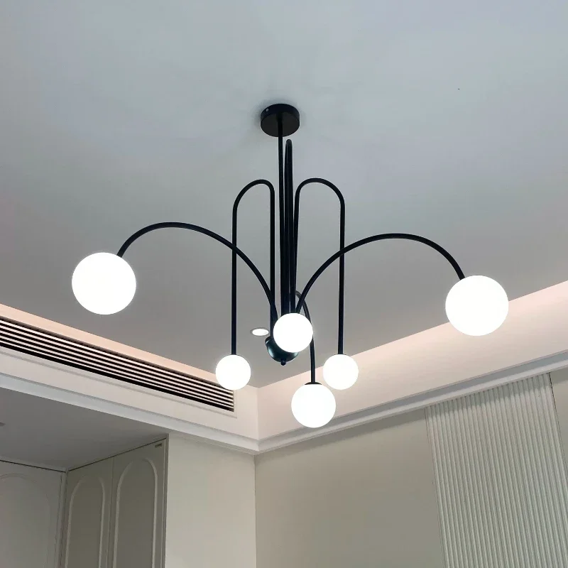Modern Minimalist Living Room Chandelier Personalized Magic Bean Glass Pendent Lamp Restaurant Bedroom Home Decoration Lighting