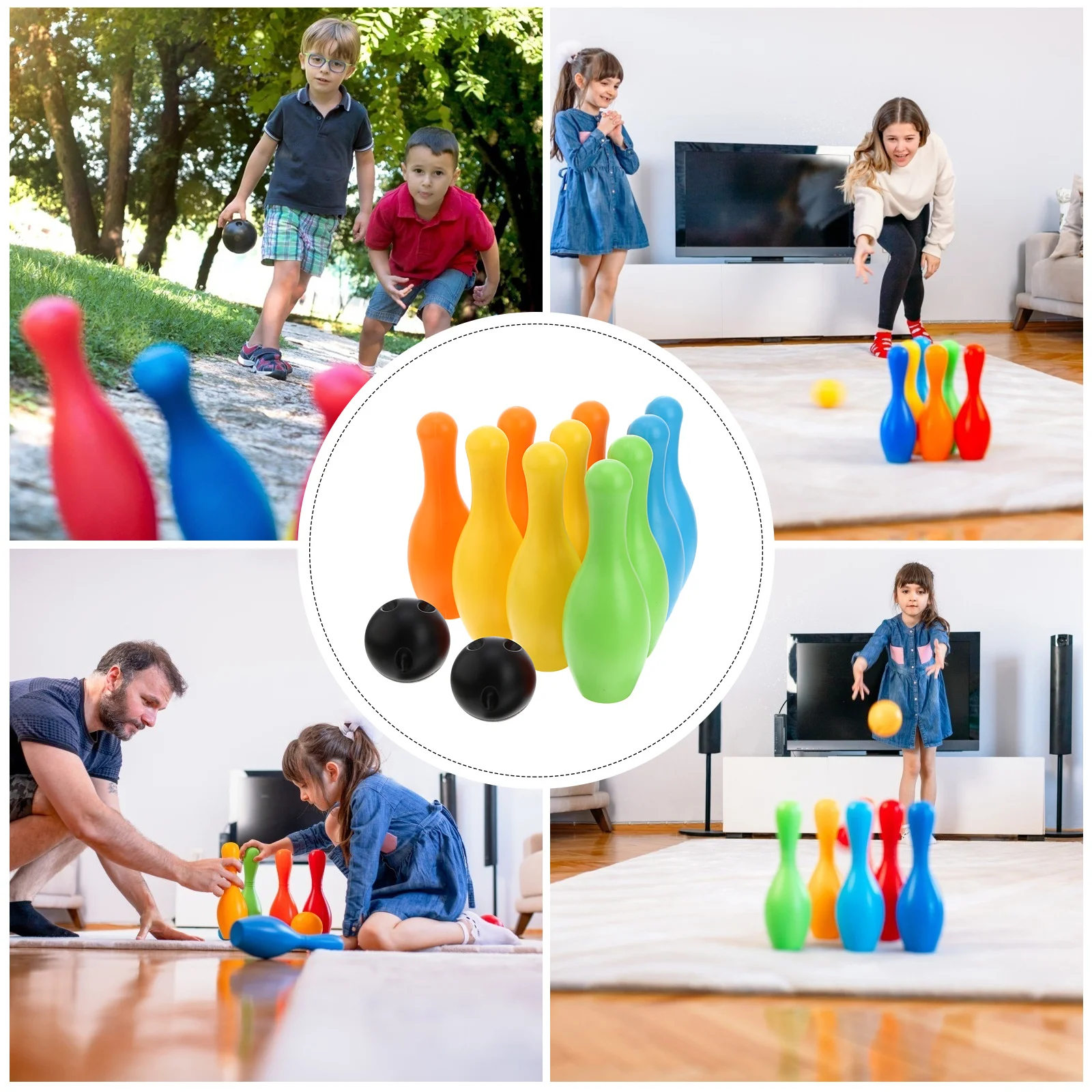 1 conjunto 1 conjunto crianças indoor boliche eco-friendly mini kit de boliche para crianças fornecimento de bola pai-filho interativo diversão jogar esportes