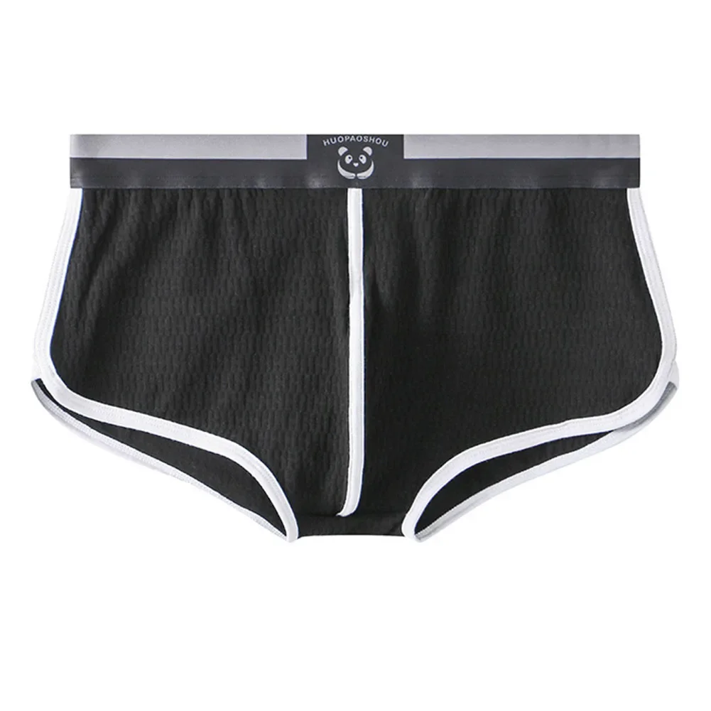 Boxer taille moyenne en coton ultra fin pour homme, culotte sexy, sous-vêtement respirant, lingerie, slip