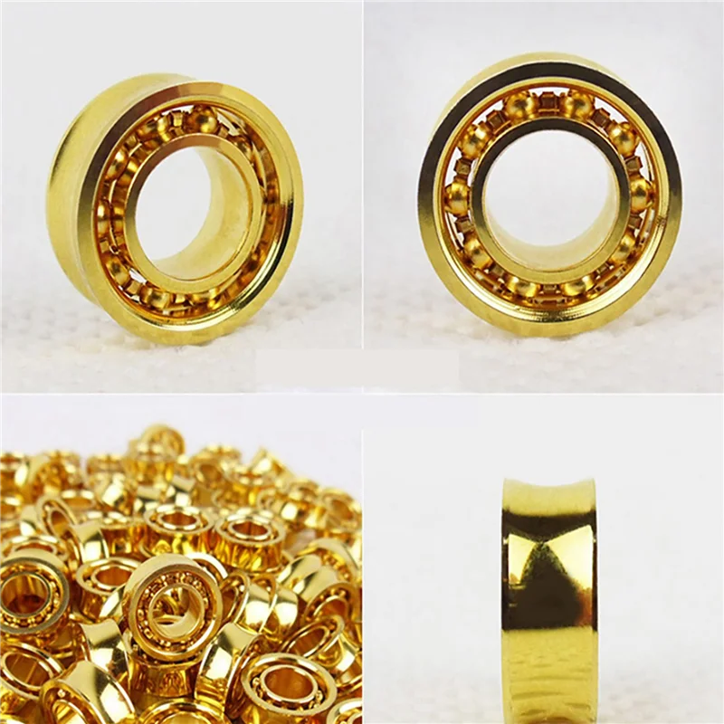 ABUM-10Pcs oro 10 bolas Kk Yoyo rodamiento profesional Extra largo sueño ralentí YOYO rodamiento Yo-Yo rodamientos