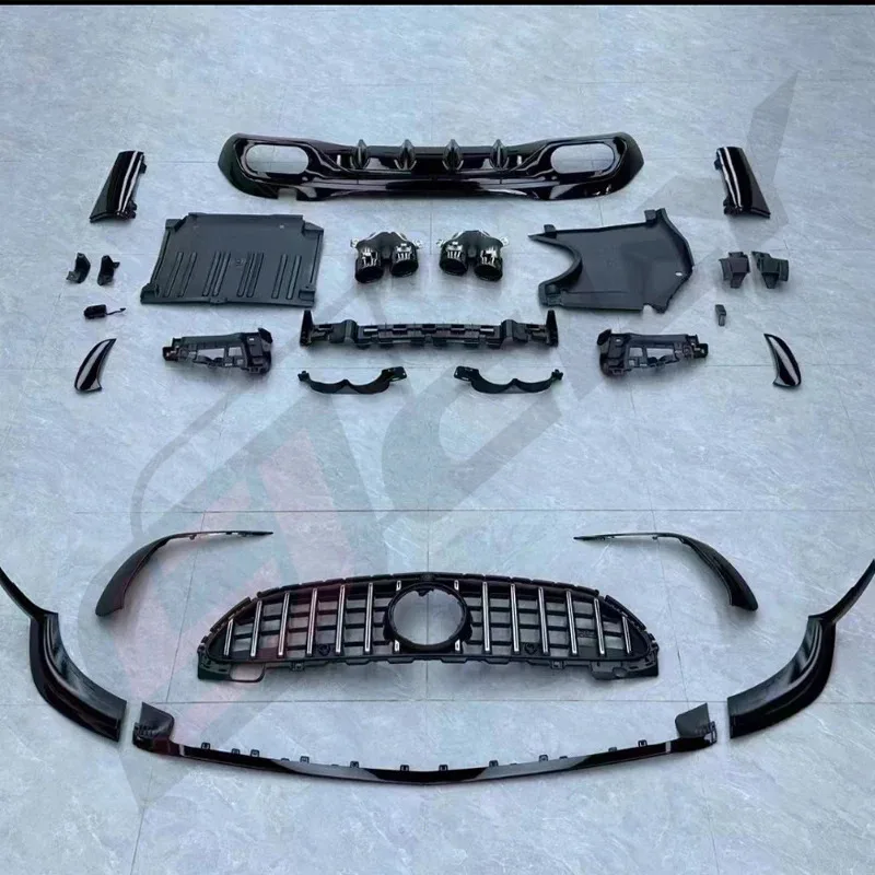 

Фабричная горячая распродажа вспышки! Для C-класса W206 Upgr C43 Передняя решетка для губ Диффузор Выхлопная труба 2022-2024 C43 Стиль