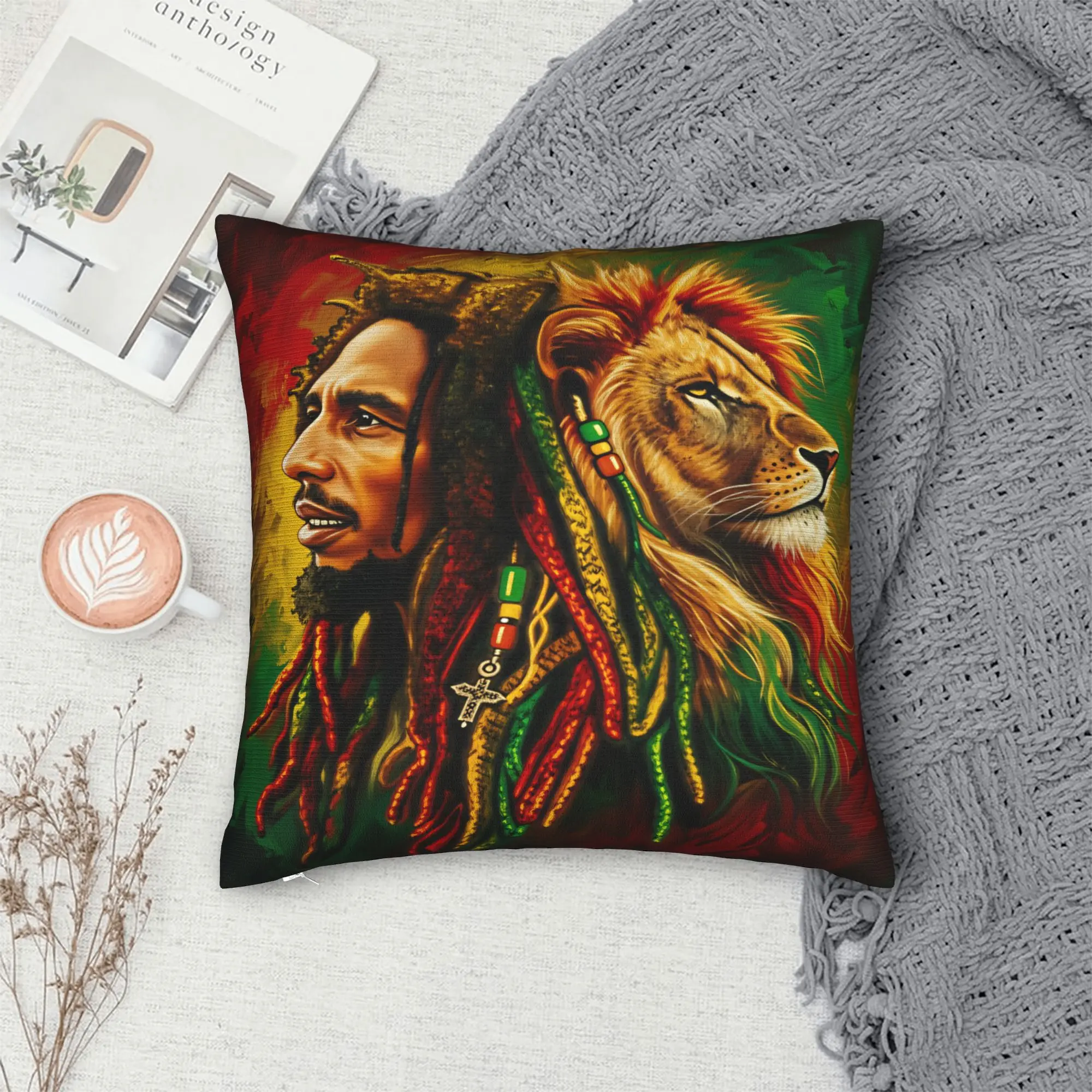 B-Bob M-Marley Singer Pillow Case  Soft Pillow Cover Kawaii Pillowcases For Sofa Home Decor