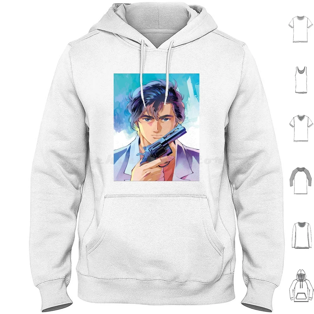 City Hunter-Ryo Saeba Hoodie cotton Long Sleeve City Hunter Nicky Larson Ryo Saeba 357 Mangas Anime