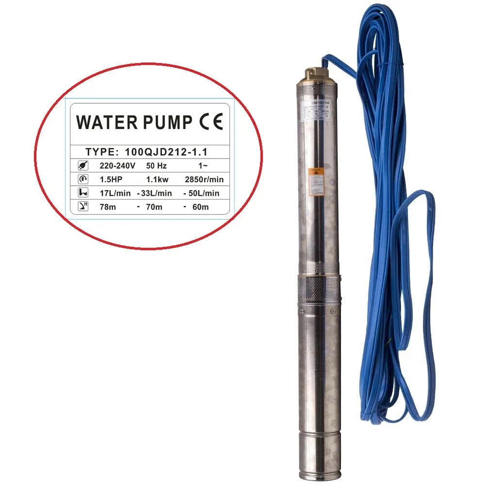 Stainless steel submersible pump pond fountain booster pump