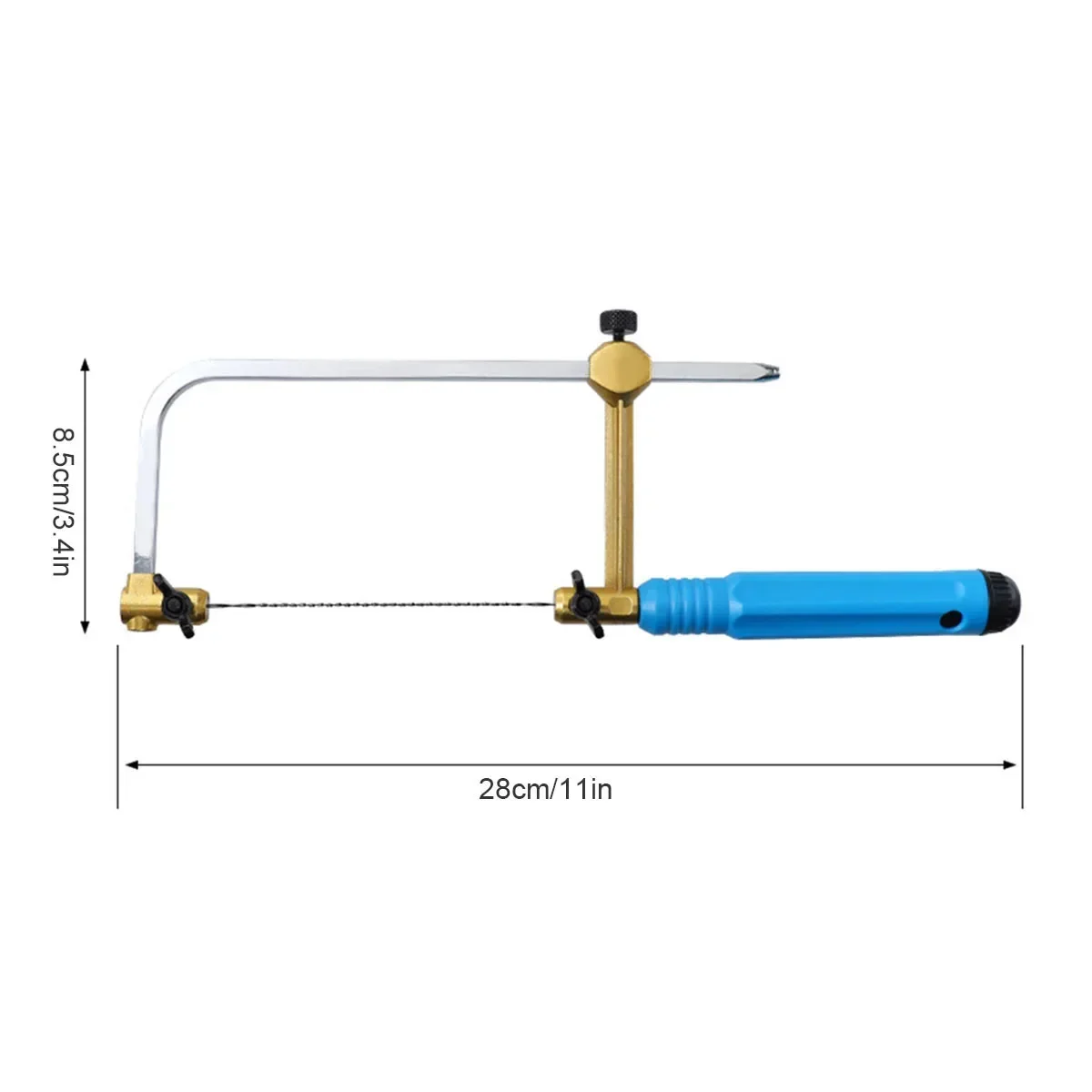 Saw Bow Adjustable U Type Woodworking Hand Saw Fast Cutting Non-slip Hacksaw for Woodworking Jewelry Plastic Metal Wood Cutting