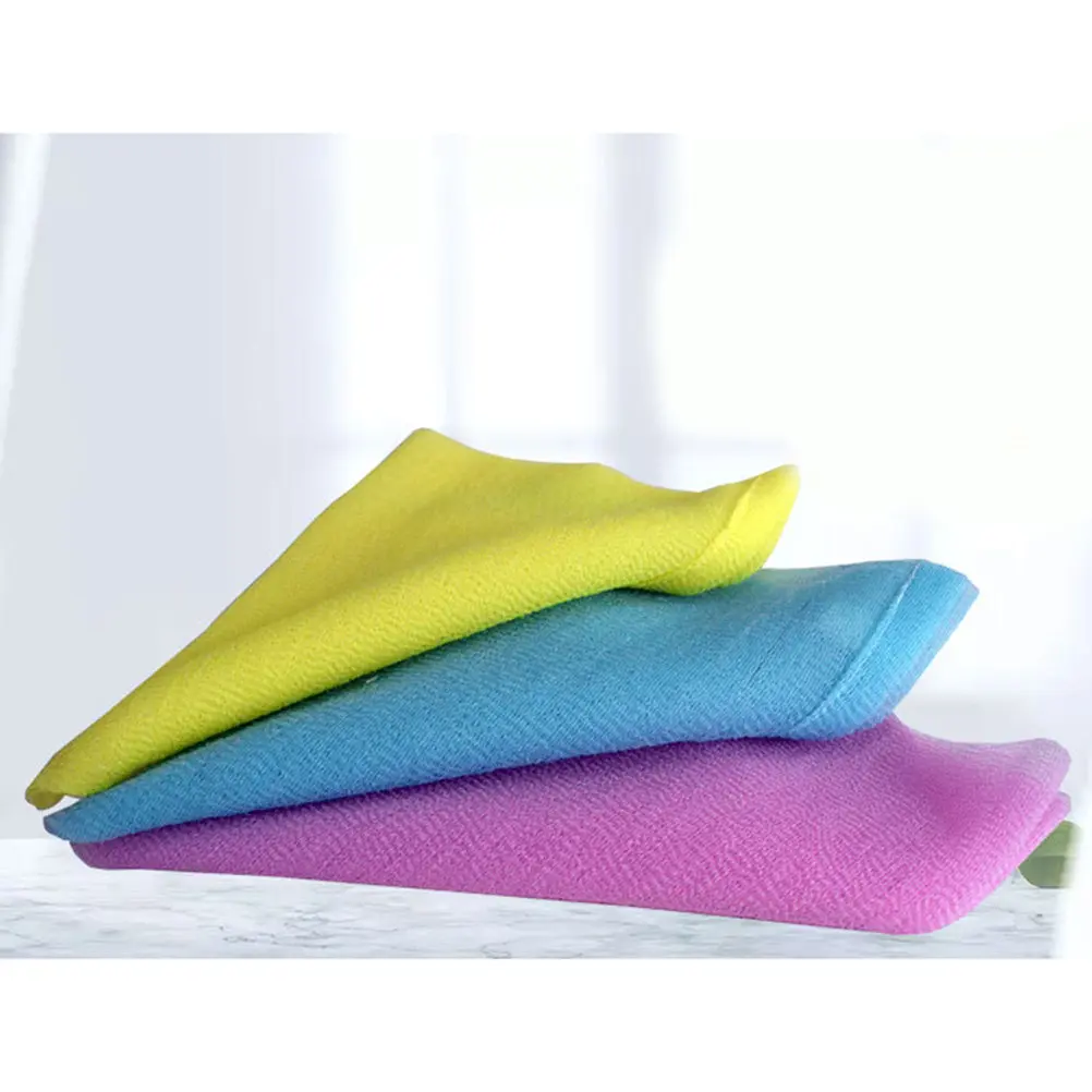 4Pcs Exfoliating Bath Cloth Nylon Back Scrubber Long Strap Deep Cleaning Shower Towel Dead Skin Remover Body Wash Cloth