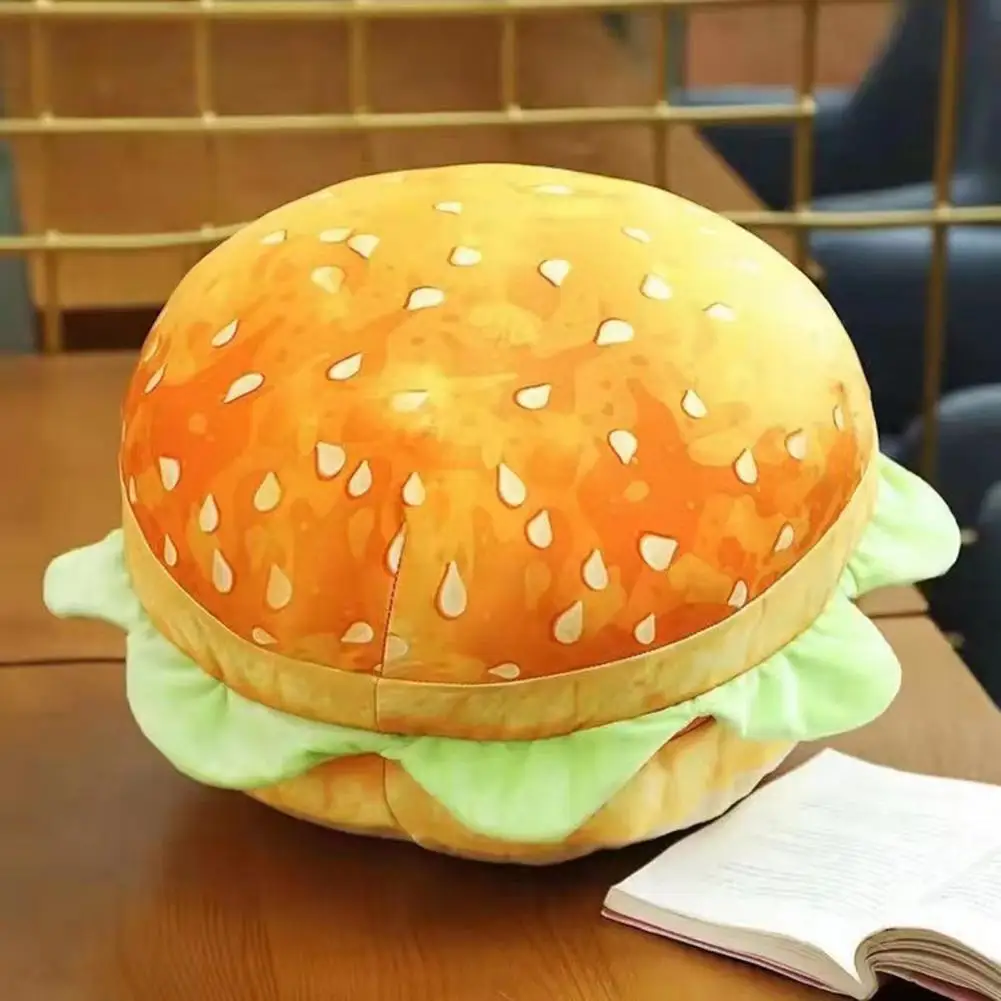 Cuddle Pillow Plush Pillow Cheeseburger Plush Pillow 3d Simulation Hamburger Stuffed Cushion for Kids Bedroom School Classroom