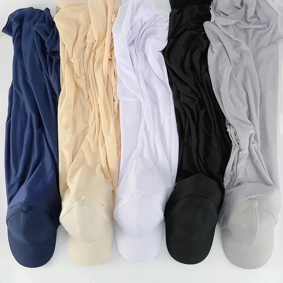 قبعات بيسبول حجاب للسيدات على الموضة جديدة لعام 2023 مع وشاح جيرسي فوري جاهز للارتداء إكسسوارات ملابس إسلامية