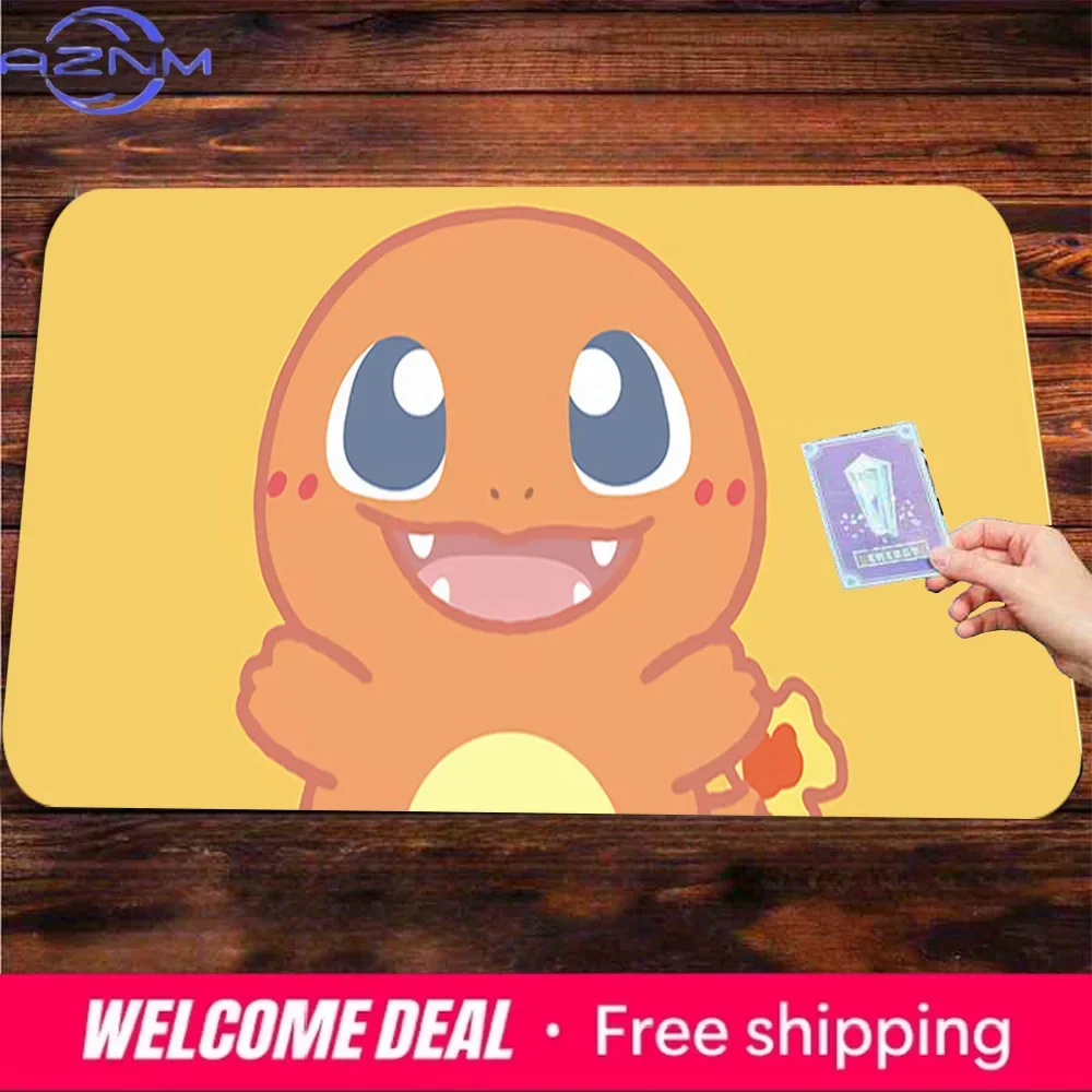 Cute Orange Charmander Pokémon Gaming Mouse Pad Non-Slip Desk Mat