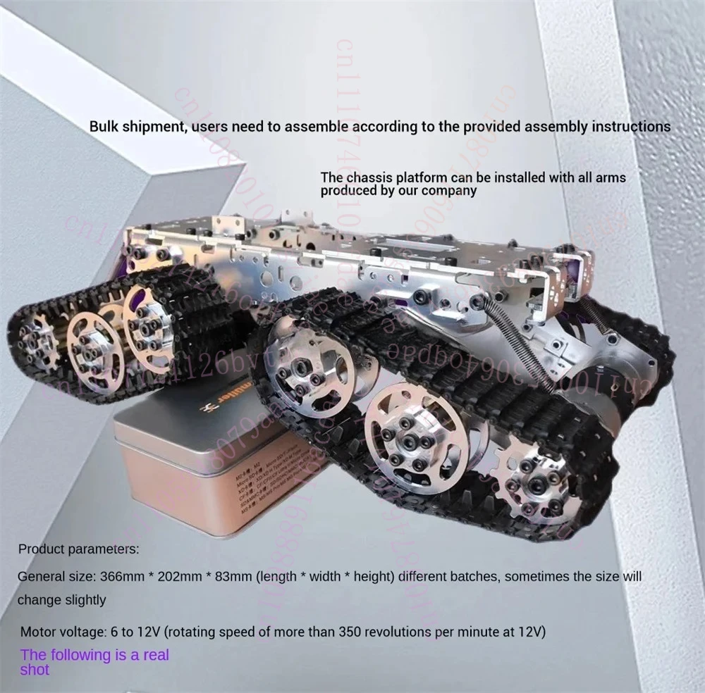 

4WD 12V Metal Robot Tank Chassis Car with DC Motor for Arduino Track Crawler Robot Unassembled DIY Kit