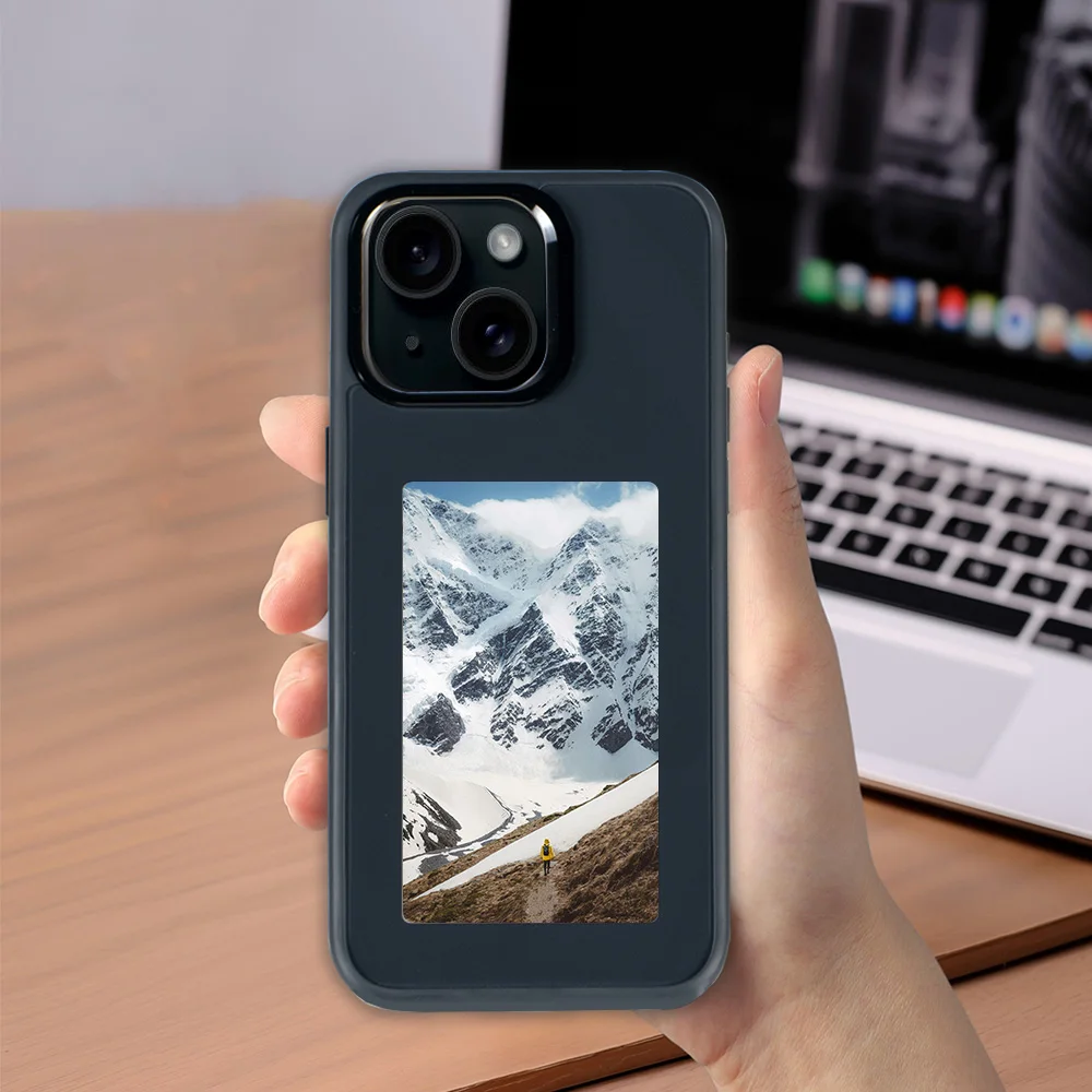 

HD Black Shell Smart Phone Case with NFC Function And E-Ink Screen for iPhone 16 pro Max - DIY Fashion Design 800x480