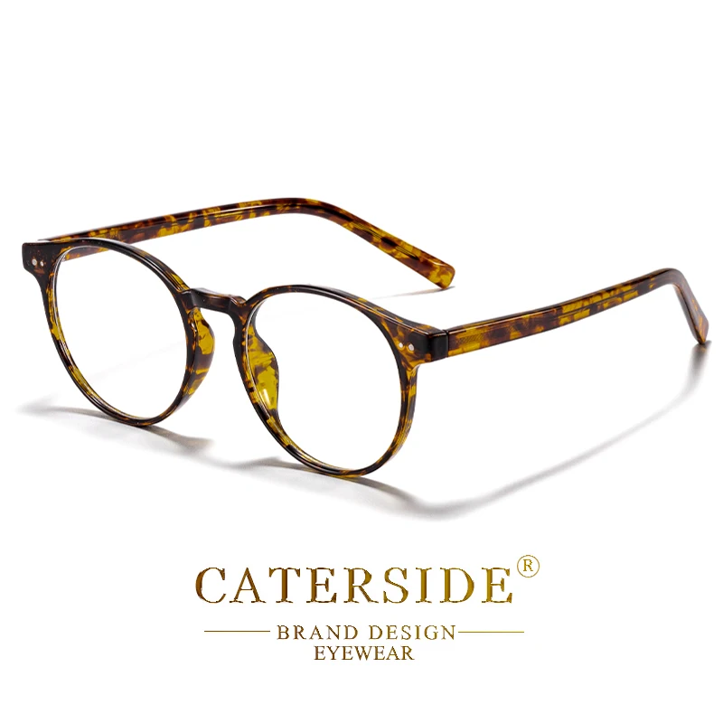 CATERSIDE Vintage Runde Männer Brille Rahmen Hochwertige Marke Design Anti Blau Licht Lesebrille Frauen Optische Rahmen – Detail 12