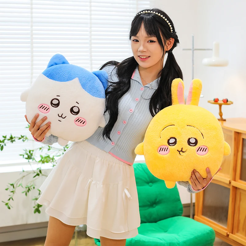 

Large Size Chiikawa Car Seat Neck Pillow Waist Pillow Plush Cute Car Decoration Cartoon Cute Object Usagi Room Decoration Gift