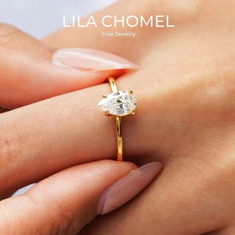 

Женское обручальное кольцо из 18-каратного золота 1/2 карата с муассанитом и бриллиантами для дочки, дня рождения, семьи, Рождественский подарок для влюбленных, День святого Валентина