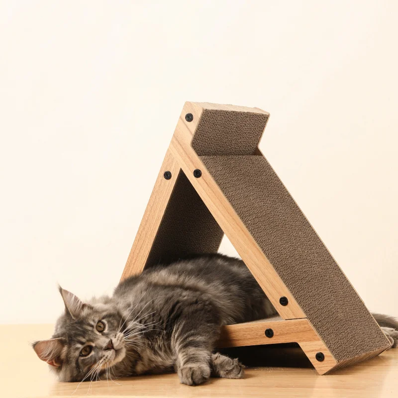 

Vertical Cat Scratching Board Cat Litter Six-Sided Claw Grinder No Crumbs Corrugated Paper Durable Cat Toys Pet Supplies