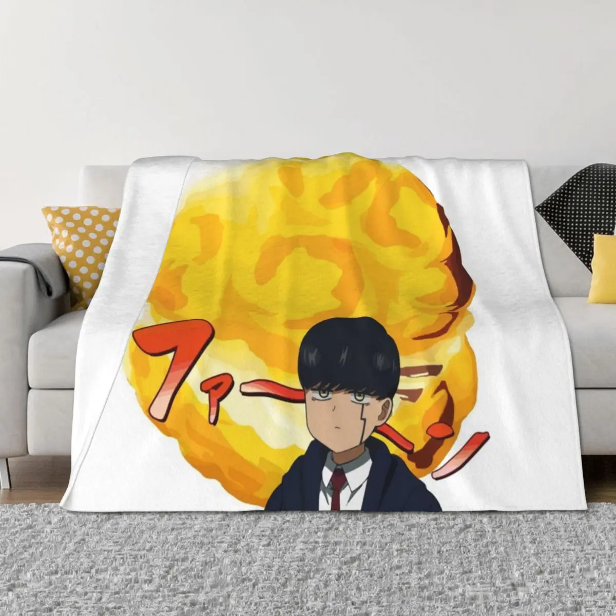 Mashle y el gigante Profiterol manta diseñadores tela de franela ponderada mantas para niños