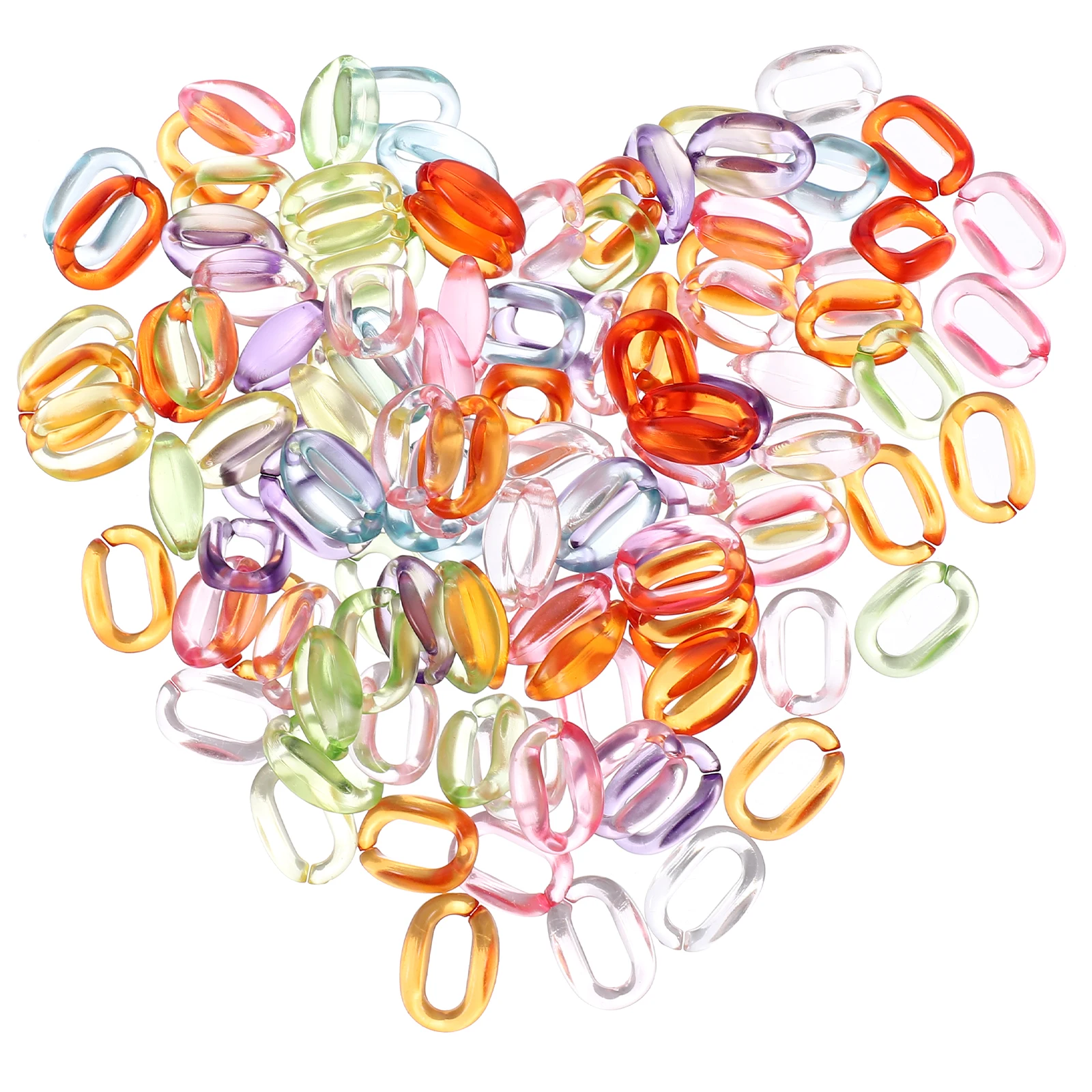 

800 Pcs Acrylic Chain Buckles 6x11mm DIY Linking Rings for Phone Necklace Bracelet Jewelry Making Crafts Connectors Oval