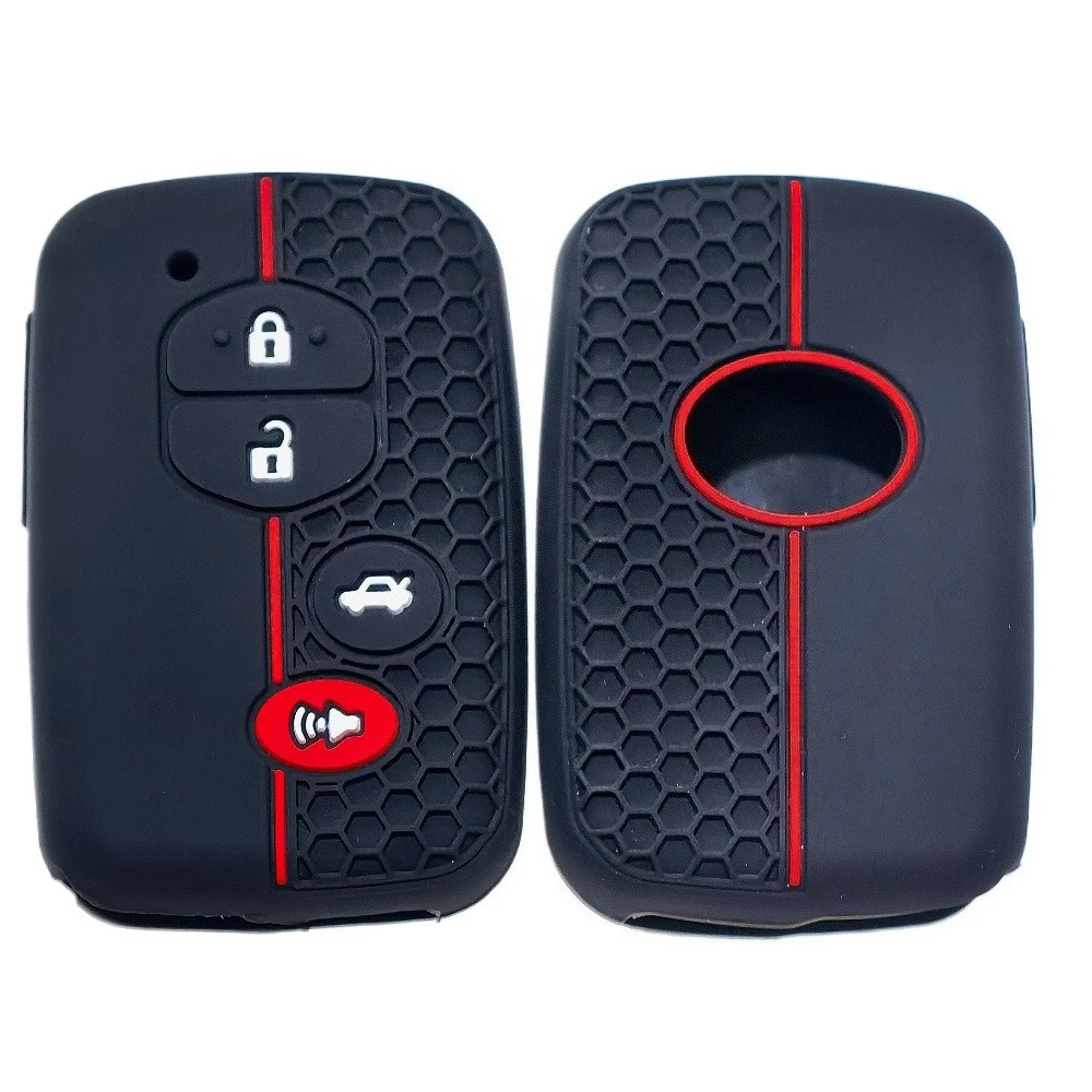 4 Buttons Car Key Case Cover For Toyota Land Cruiser Prado Avensis IQ Corolla Prius Highlander Yaris Keyless Shell Fob Holder