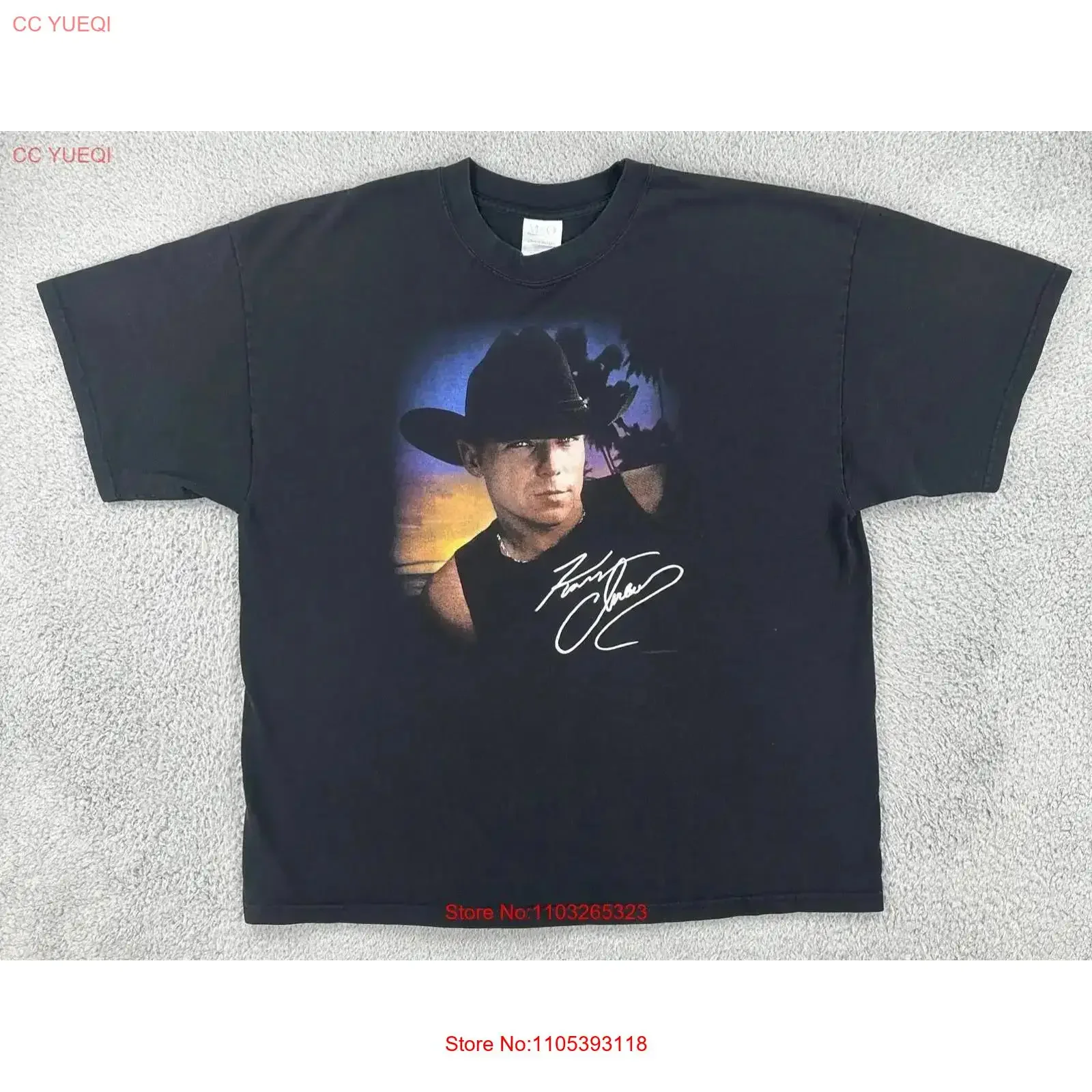 Vtg M O Knits Black 2XL T Shirt Kenny Chesney Margaritas Señoritas 2003 Tour vintage Washed streetwear vintage Washed