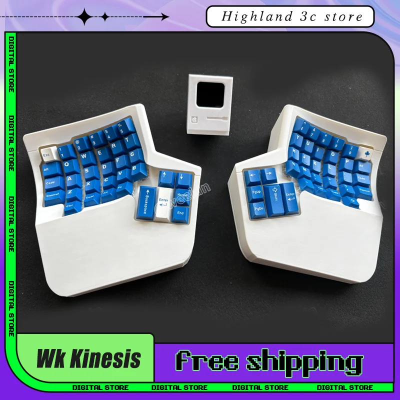 

Комплект разделенной клавиатуры Wk Kinesis, беспроводная, 2,4 г, одномодовая, эргономичная, с горячей заменой, аксессуары на заказ, механическая клавиатура, флакон с поддержкой