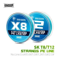 Kingdom Fishing Line 8 12 Strands 150m Braided Multifilament Strong Smoothly Polyethylene Fibers Line Fishing Accessorie PE Line