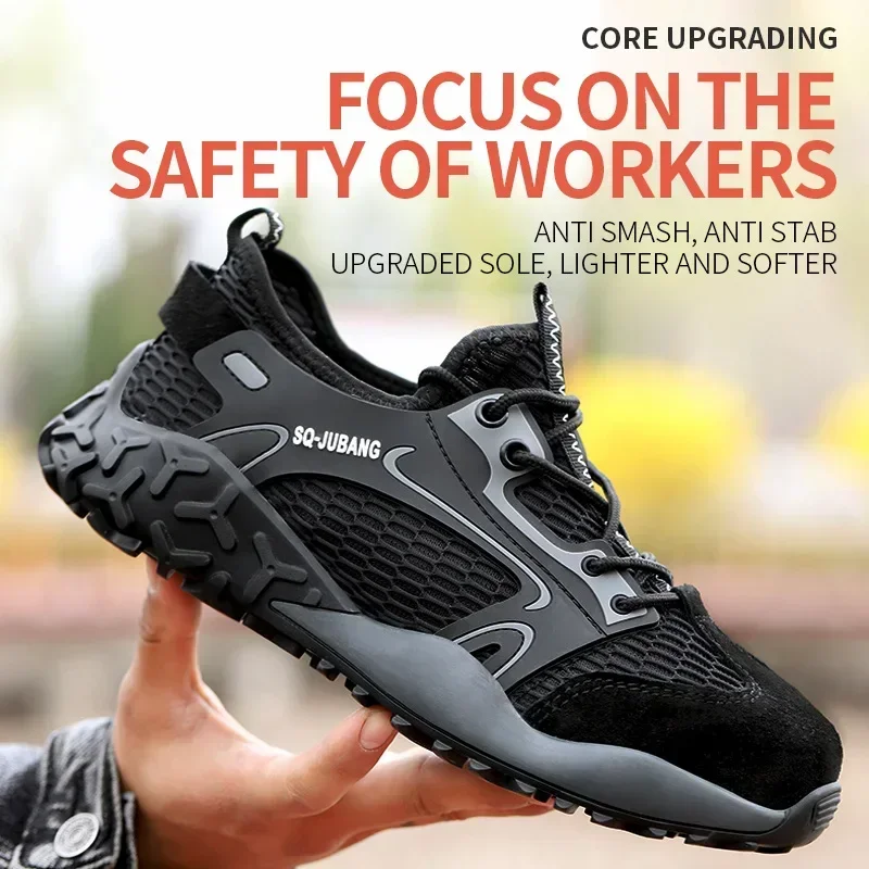 DurableAnti Smashing Anti Piercing Steel Head Protection Breathable Mesh Surface Comfortable And Safe Shoes One For Sale