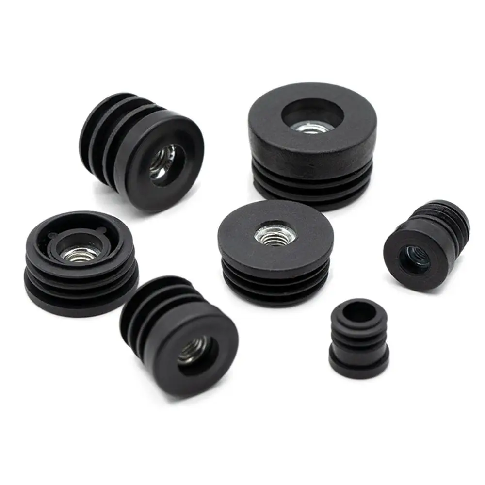 

Pipe Plug Black Nut Hole Plug Round Plastic Pipe Inner Plug Furniture Leveling Feet Furniture