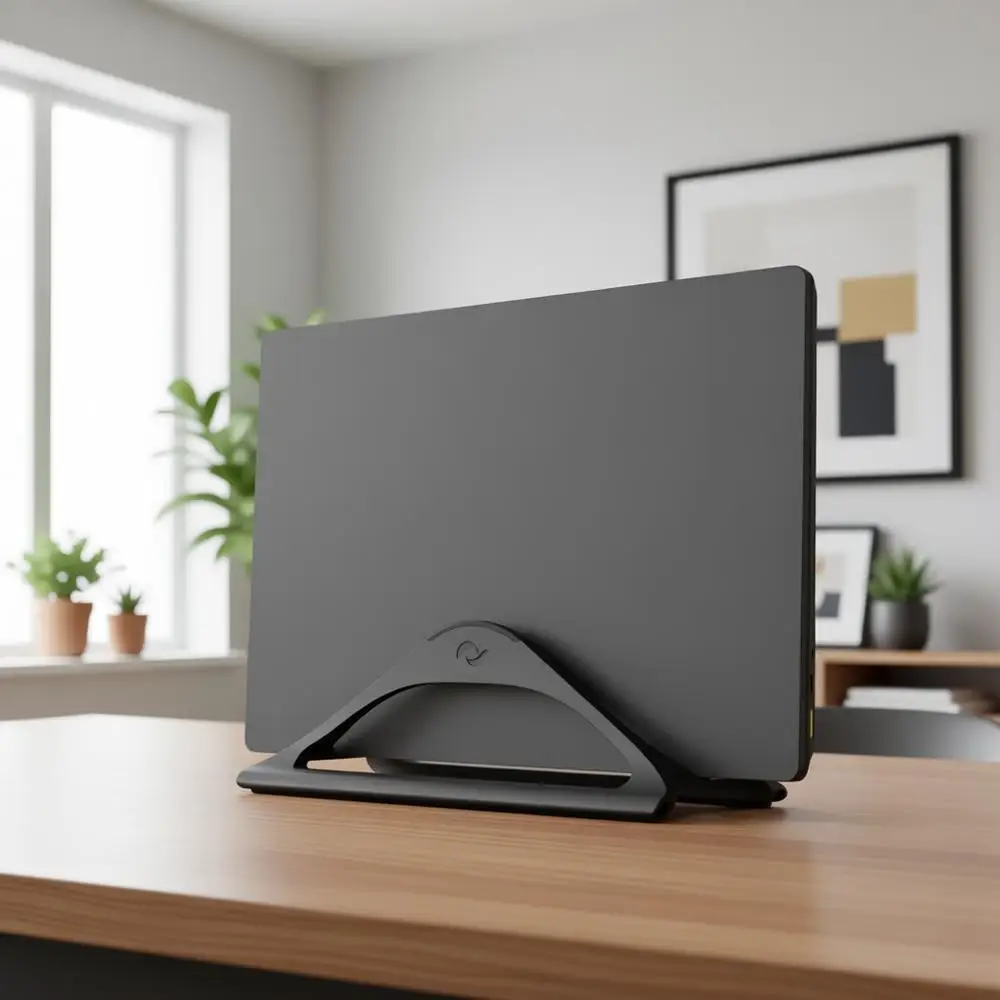 

Матовая черная подставка для ноутбука, регулируемый вертикальный держатель для книг и организации рабочего пространства