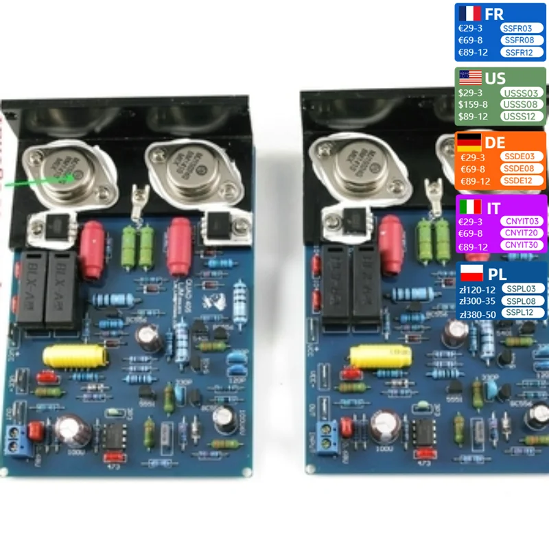 Nv archer quad405 klon leistungs verstärker zwei kanal abgewinkelt aluminium original mj15024