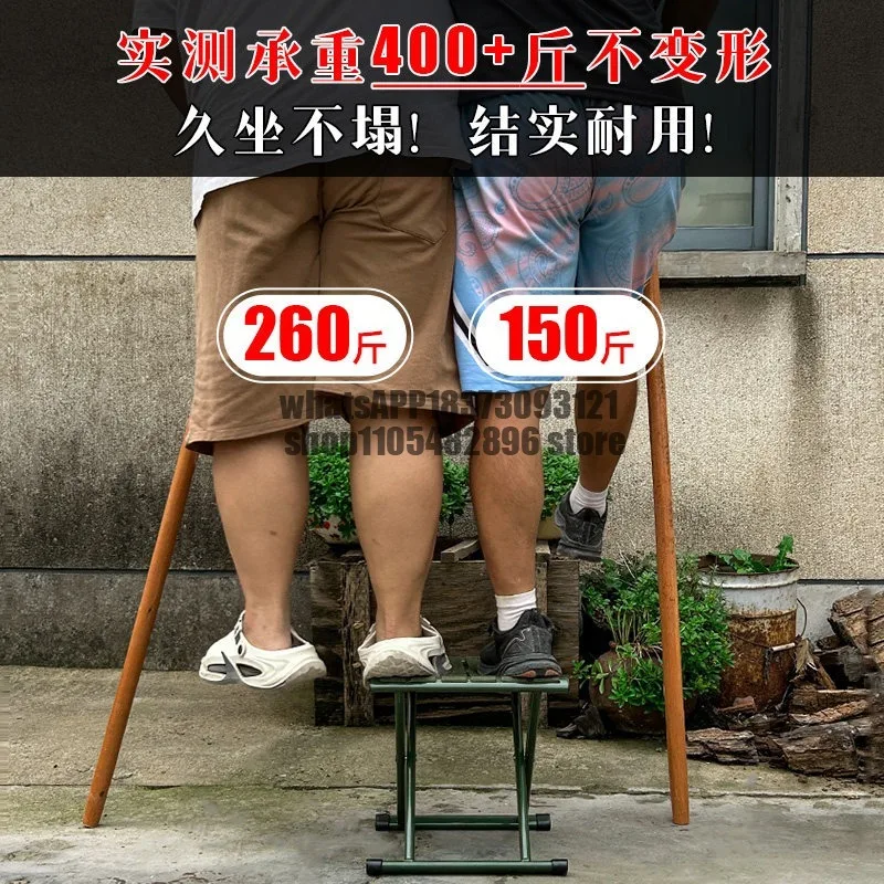 Folding Portable Mazar Thickened Round Tube Leisure Chair Outdoor, Seat Stool