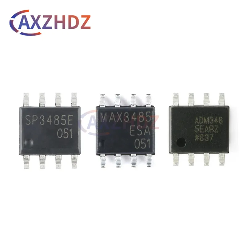 10PCS 3485 SOP-8 MAX3485ESA ADM3485EARZ SP3485EN SP3485E 3.3V 10Mbps RS-485/RS-422 Transceivers SMD Chip IC