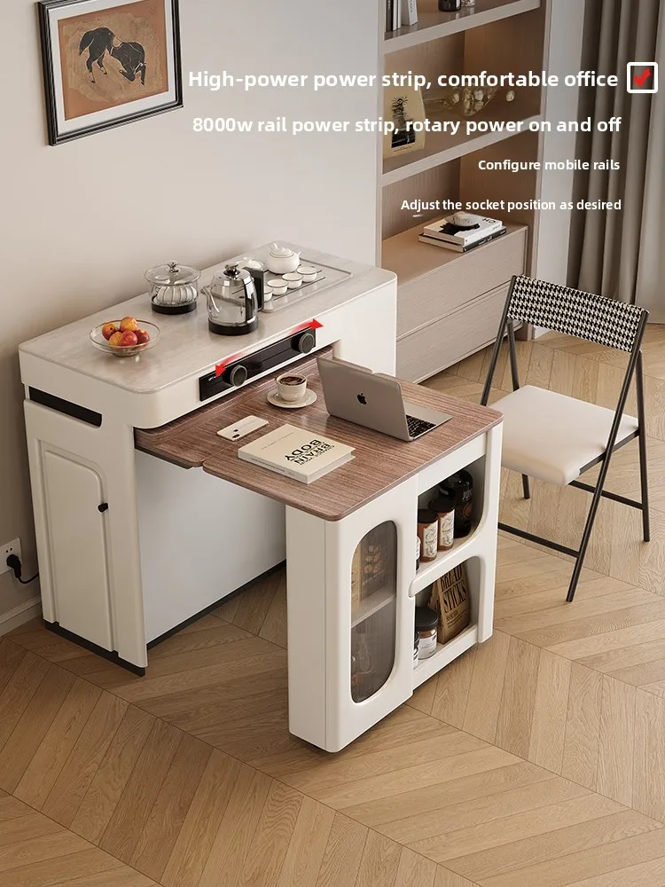 LMM dining side cabinet integrated small apartment household retractable folding mobile multi-function
