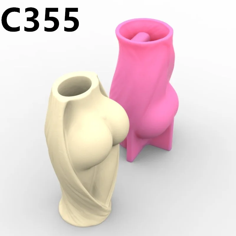 3D Human Art Vase Resin Silicone Mold Sexy Female Hip Flower Pot Cement Concrete Gypsum Silicone Mold home decoration