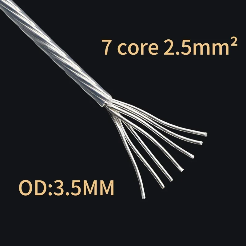 Pure Silver Audio Line Machine Inner Wire DIY Power Speaker Signal AUX Bulk Cable 2.5mm / 2.15mm