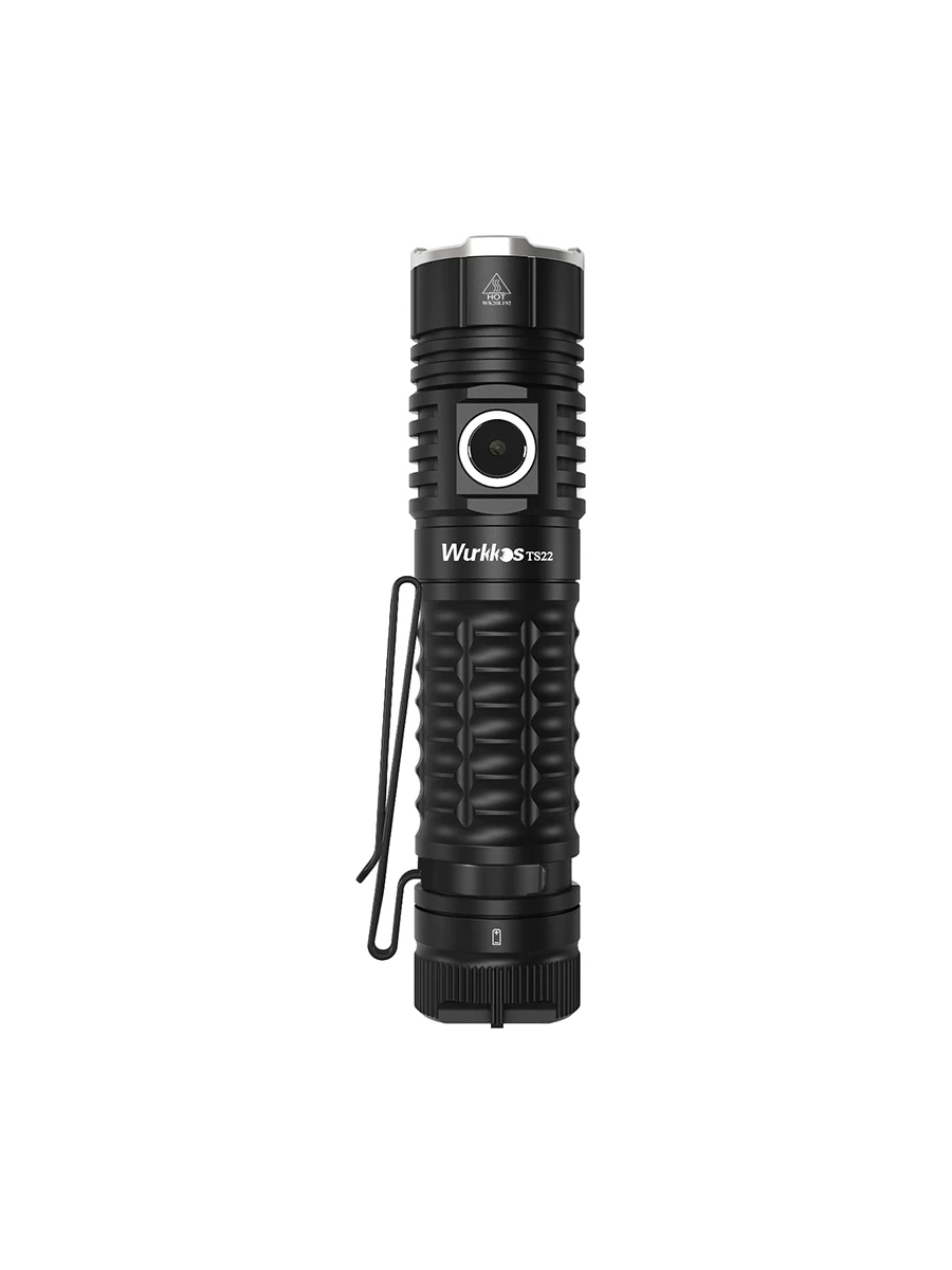 Wurkkos TS22 Wiederaufladbare 21700 Lithium-Ionen LED-Taschenlampe XHP70D Hochleistungsmodus bis zu 4500LM IP68-zertifiziert mit Magnetischem Endkappe und Rückwärtsladung Ideal zum Wandern Versand aus