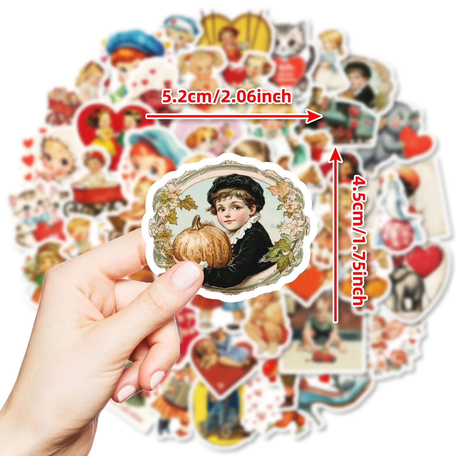 50 قطعة ملصقات حساب الكرتون الرجعية ملصقات لطيف الأمتعة الهاتف كوب ماء الكمبيوتر الديكور ملصقات ثابتة مقاومة للماء