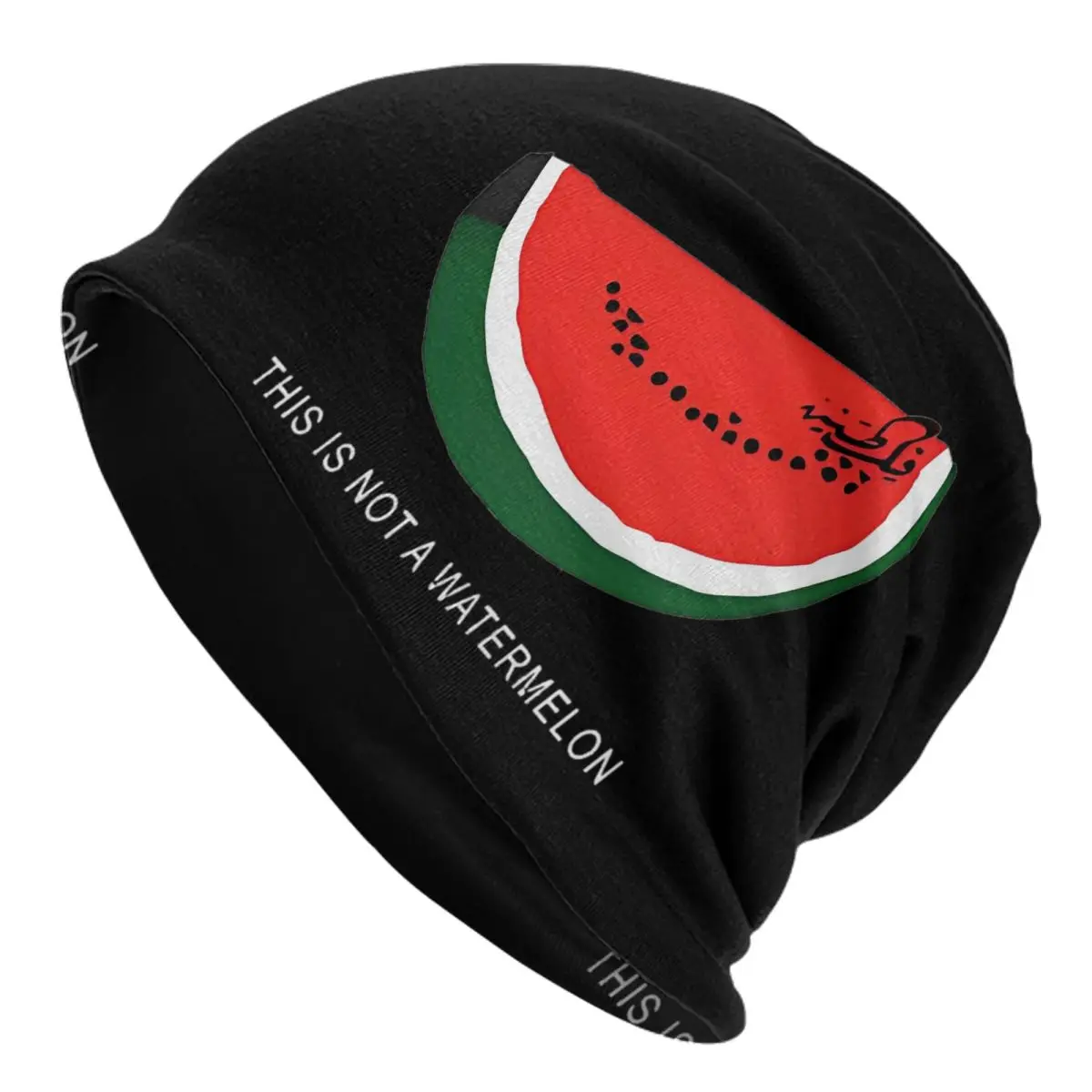Kufiya Hatta Watermelon Cap Arabic Goth Autumn Winter Street Skullies Beanies Hat Spring Warm Dual-use Bonnet Hats