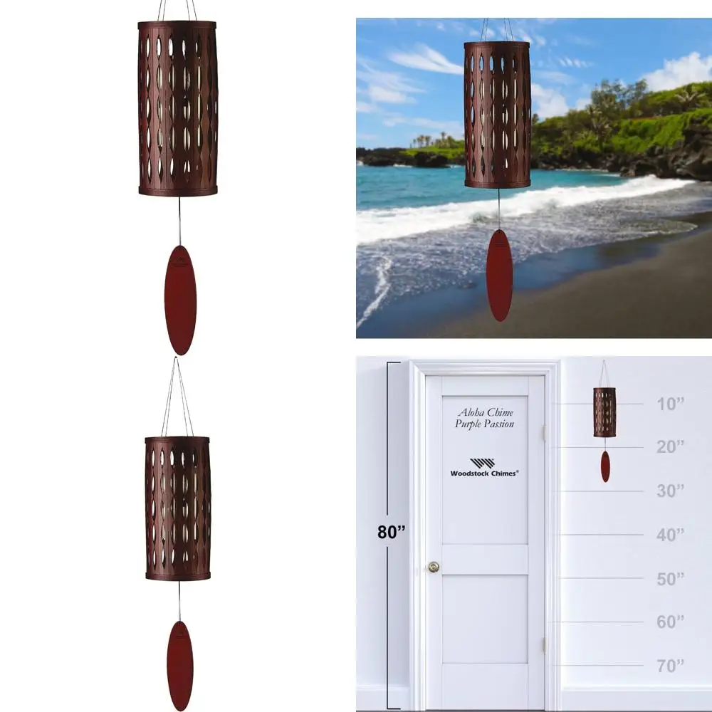 

28-inch purple passion outdoor coastal wind chime - signature collection aloha style decor