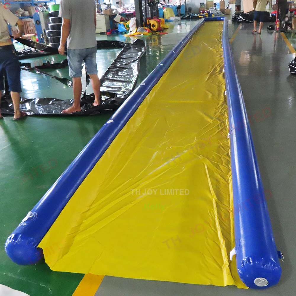 Free Door Shipping 10m/20m/30m Long Inflatable Water Slip Slider for Summer Yard Slippy Inflatable Water Slide for Sale