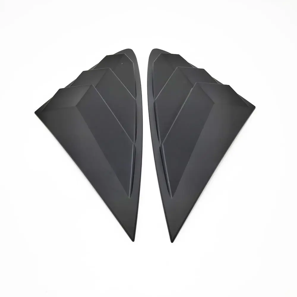 Matte Black Rear Side Vent Window Quarter Louver Cover For 20-23 Hyundai Sonata